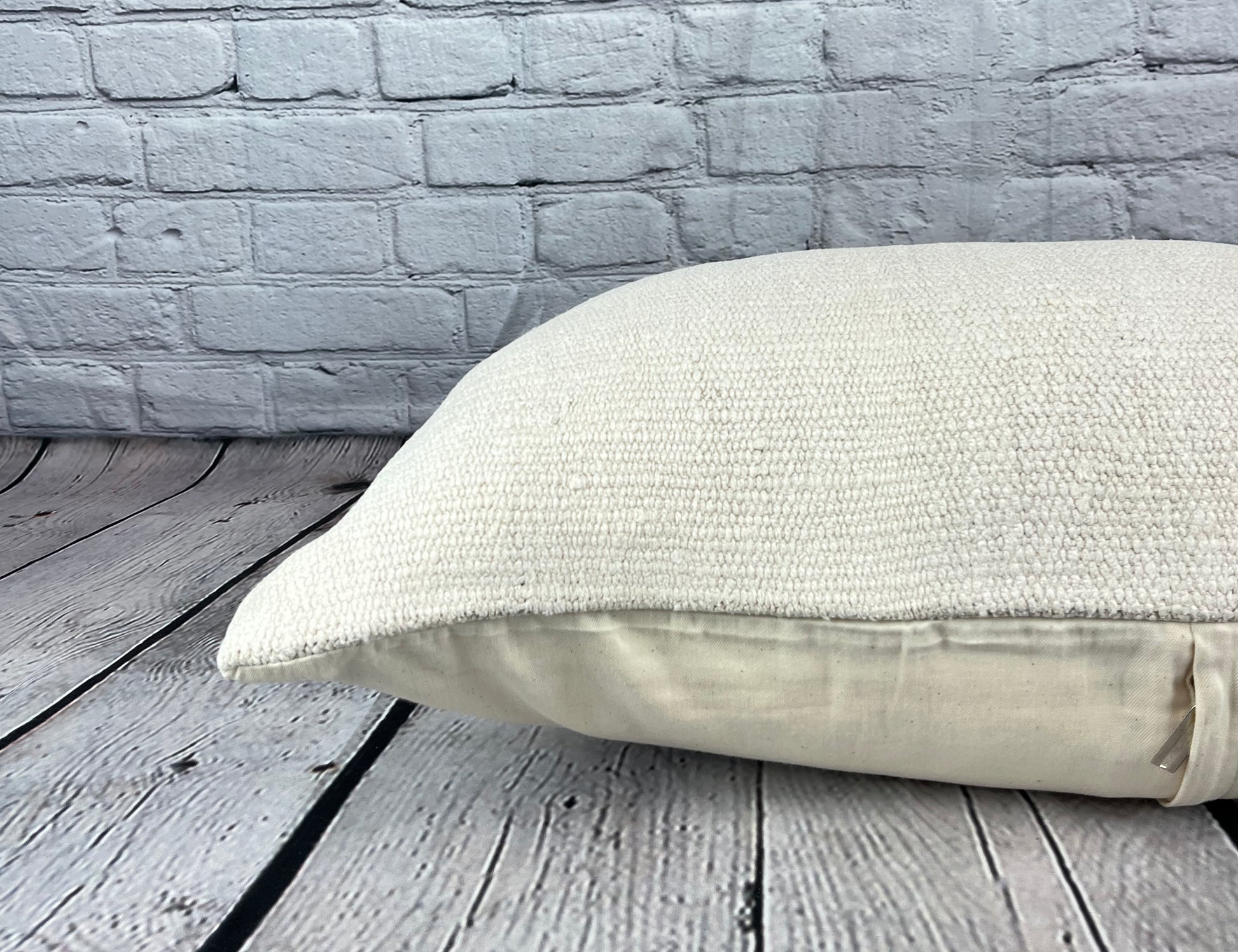 16 x 24 Hemp Pillow Turkish Cushion Natural White Pillow Cushion Cover #6076