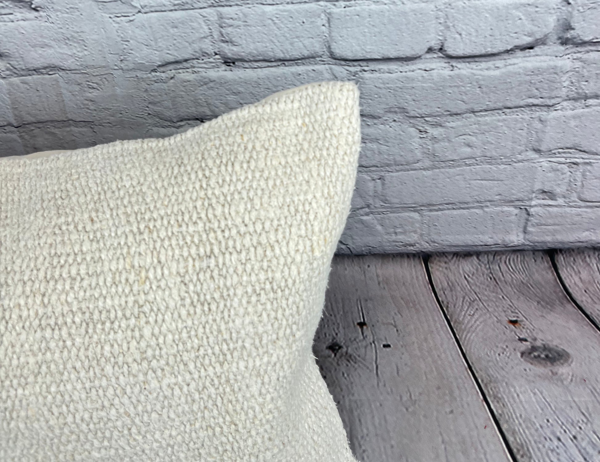16 x 24 Hemp Pillow Turkish Cushion Natural White Pillow Cushion Cover #6072