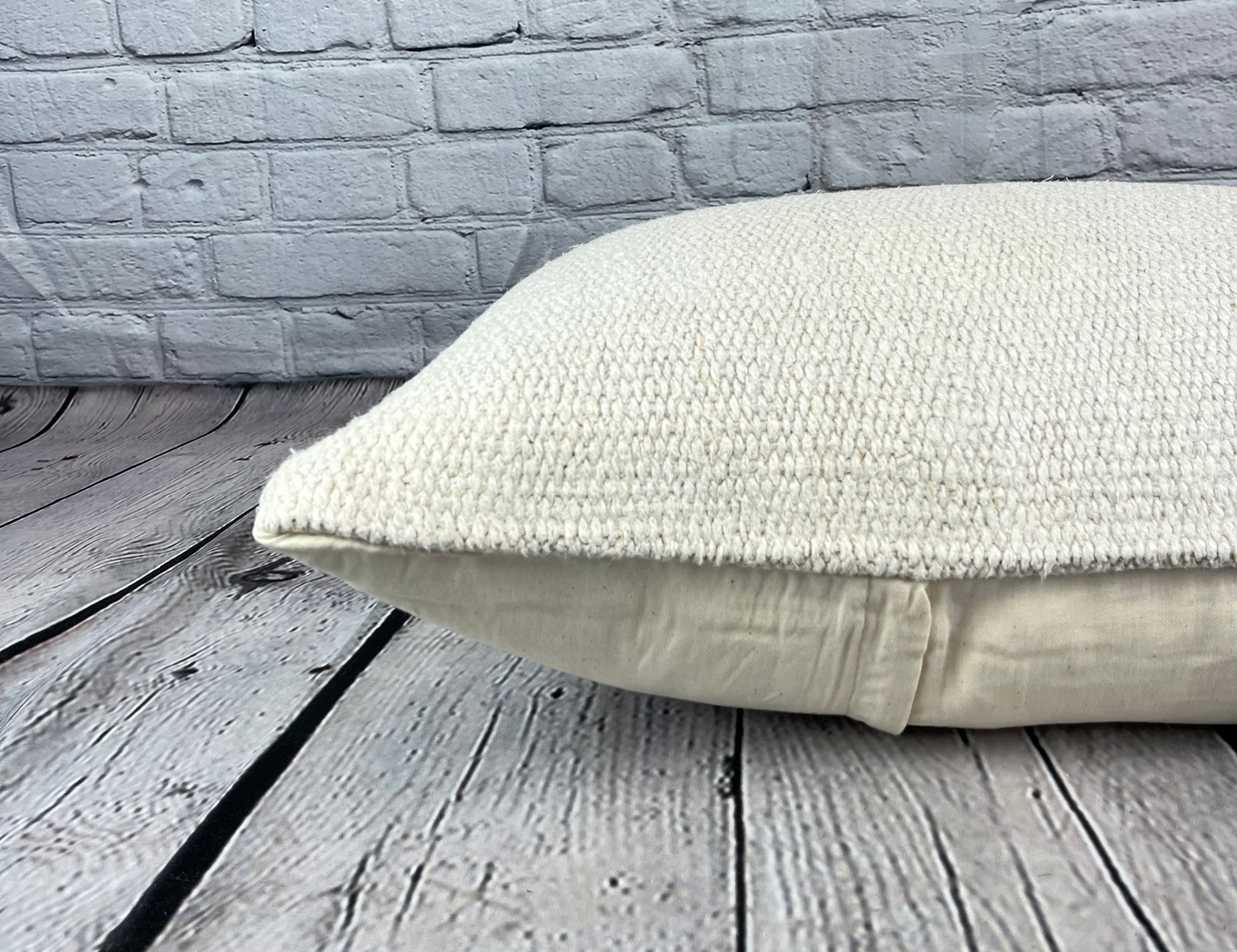 16 x 24 Hemp Pillow Turkish Cushion Natural White Pillow Cushion Cover #6072