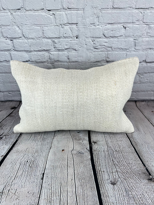 16 x 24 Hemp Pillow Turkish Cushion Natural White Pillow Cushion Cover #6071
