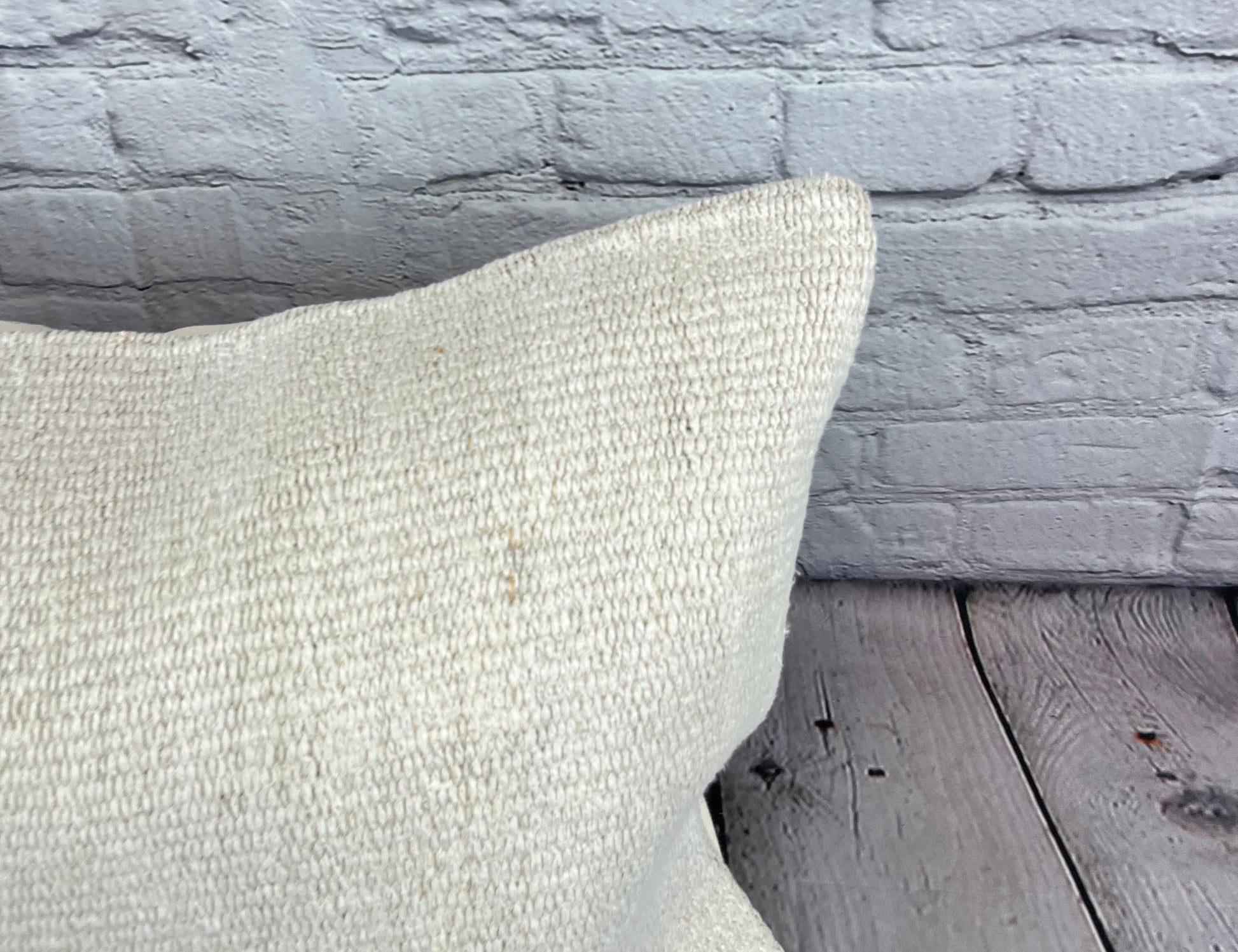 16 x 24 Hemp Pillow Turkish Cushion Natural White Pillow Cushion Cover #6071