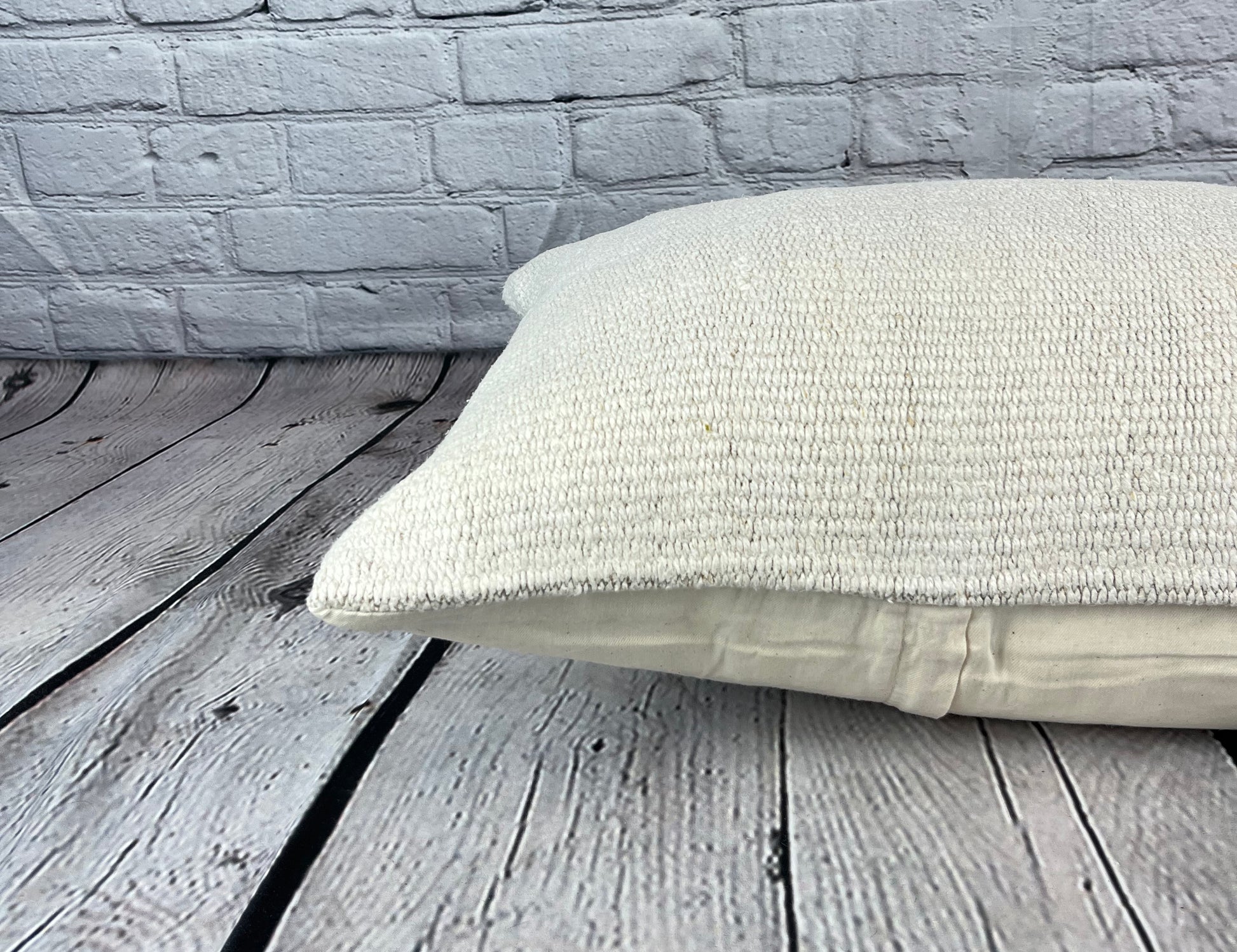 16 x 24 Hemp Pillow Turkish Cushion Natural White Pillow Cushion Cover #6071