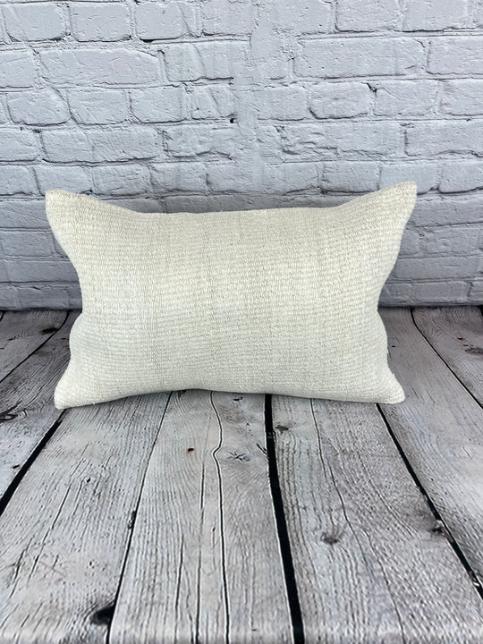 16 x 24 Hemp Pillow Turkish Cushion Natural White Pillow Cushion Cover #6070