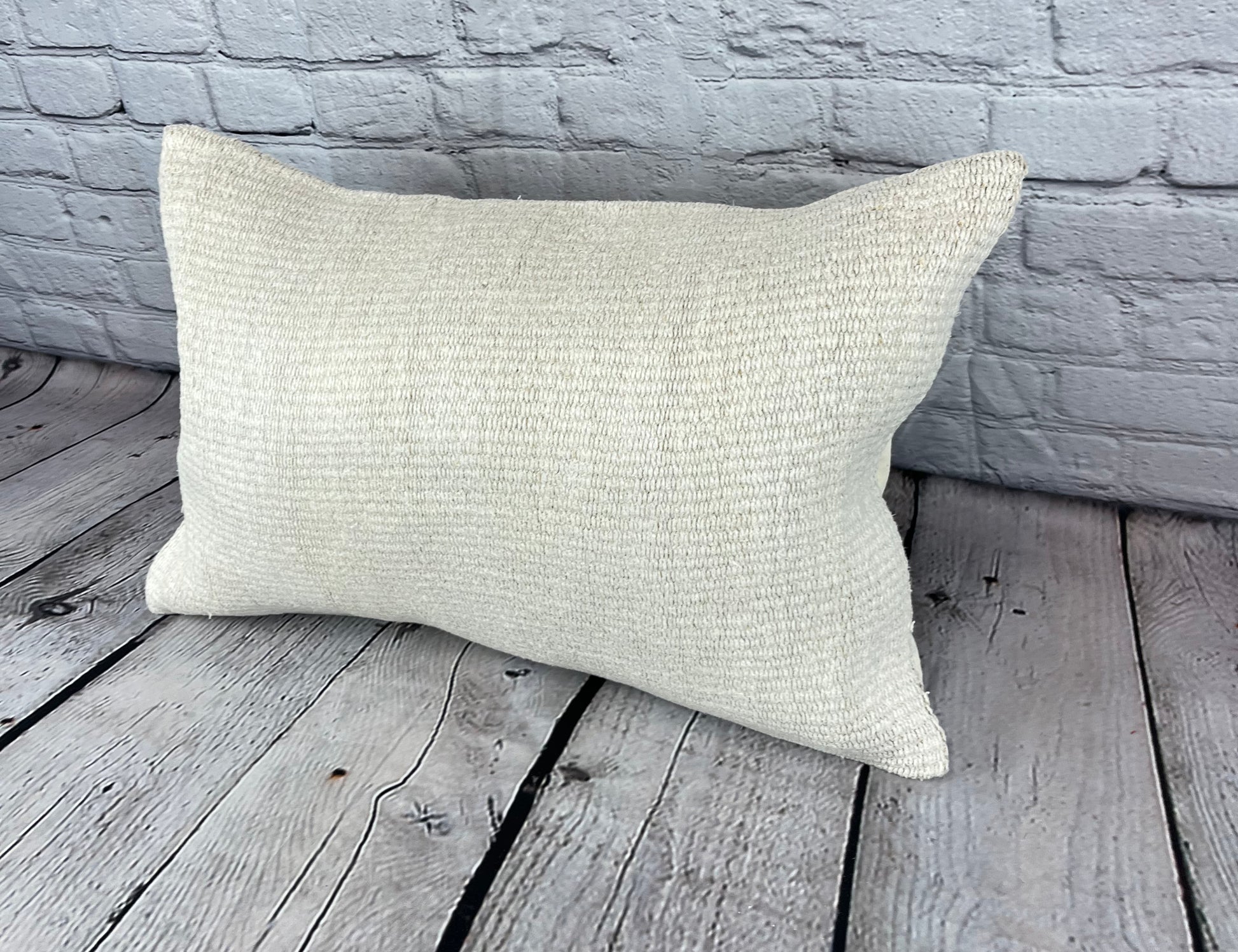 16 x 24 Hemp Pillow Turkish Cushion Natural White Pillow Cushion Cover #6070