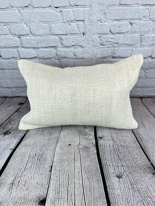 16 x 24 Hemp Pillow Turkish Cushion Natural White Pillow Cushion Cover #6069