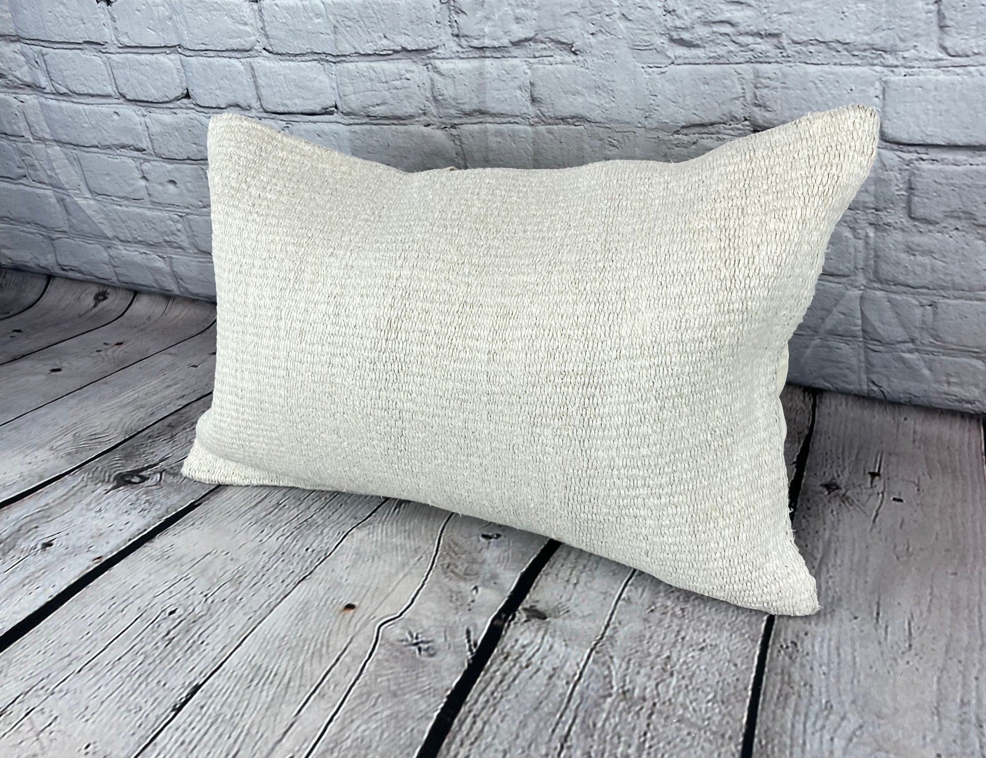 16 x 24 Hemp Pillow Turkish Cushion Natural White Pillow Cushion Cover #6069