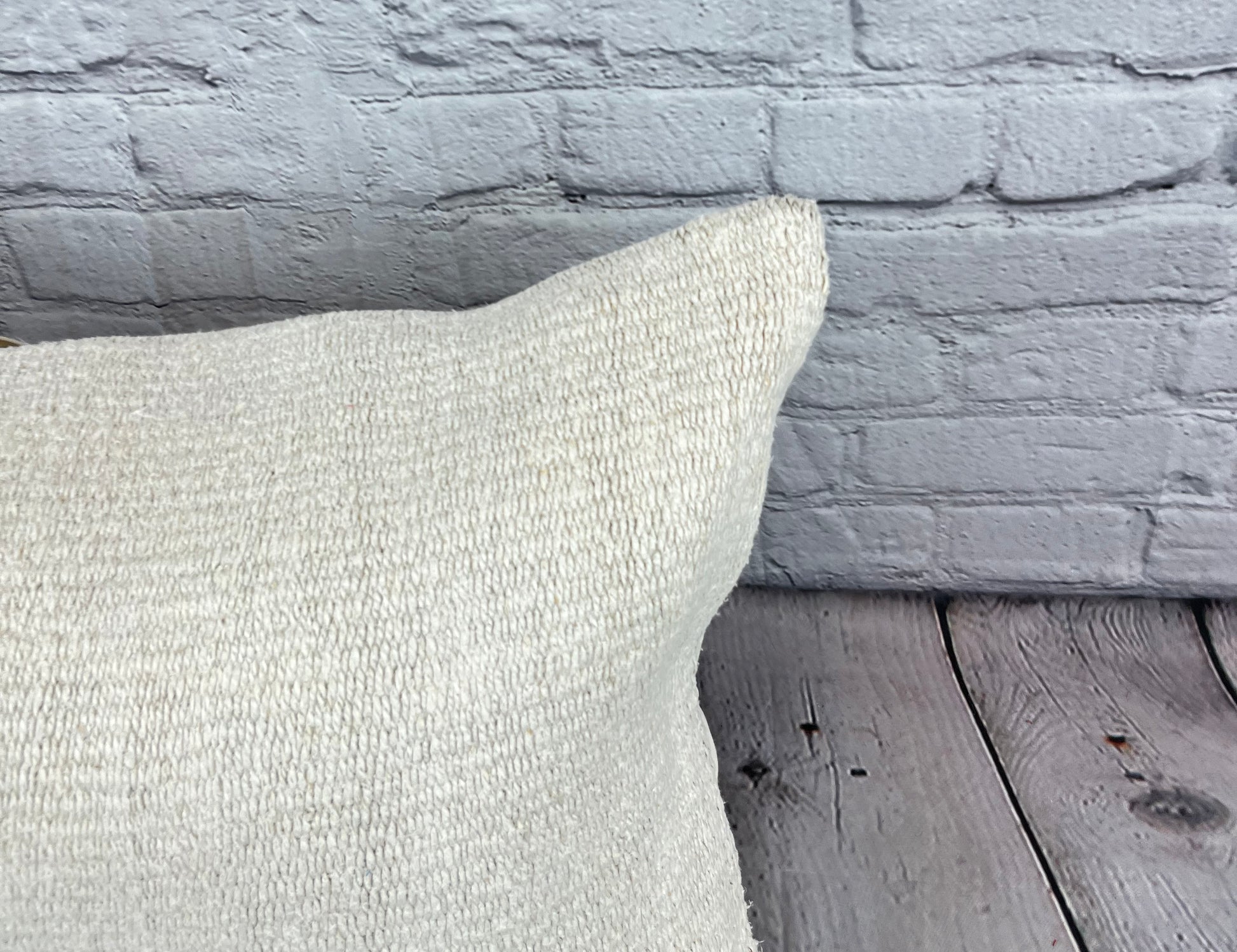 16 x 24 Hemp Pillow Turkish Cushion Natural White Pillow Cushion Cover #6069