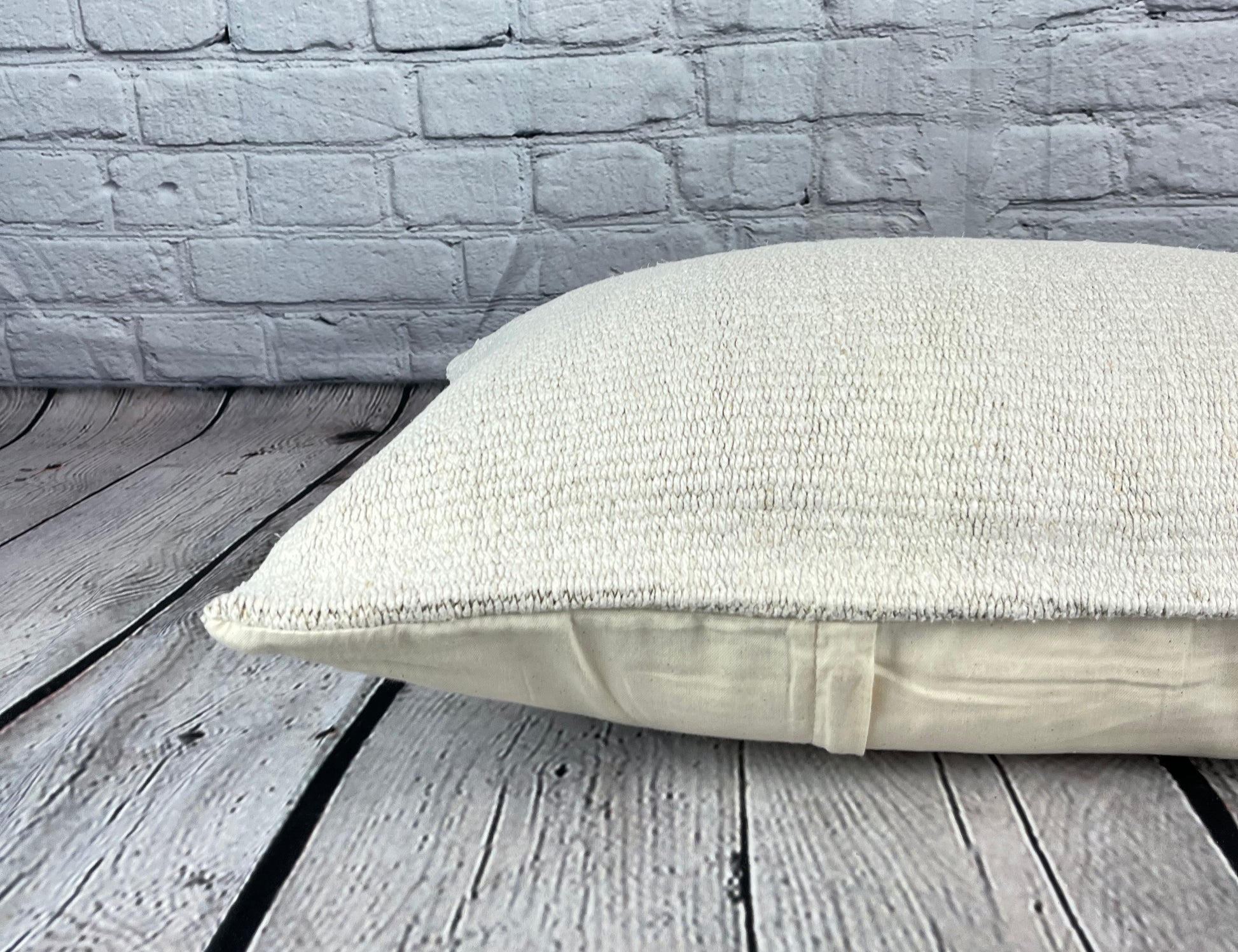 16 x 24 Hemp Pillow Turkish Cushion Natural White Pillow Cushion Cover #6069