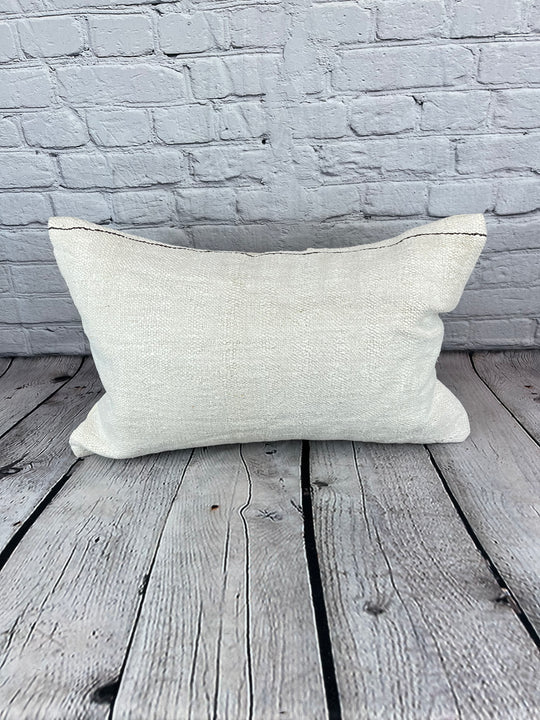 16 x 24 Hemp Pillow Turkish Cushion Natural White Pillow Cushion Cover #6095