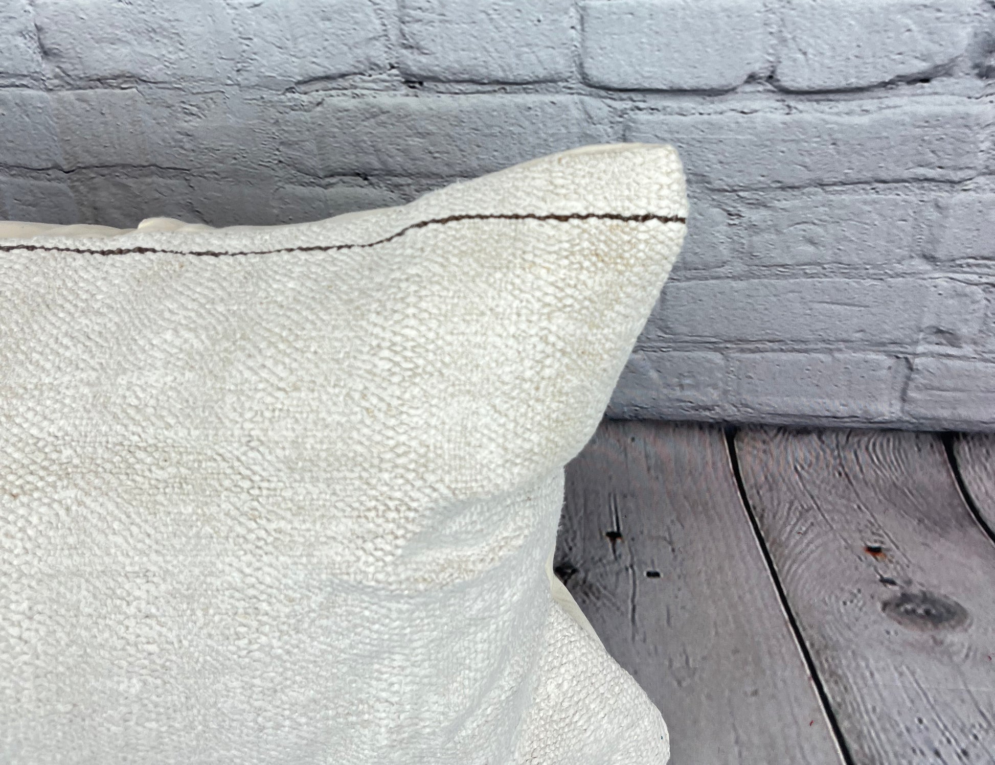 16 x 24 Hemp Pillow Turkish Cushion Natural White Pillow Cushion Cover #6095