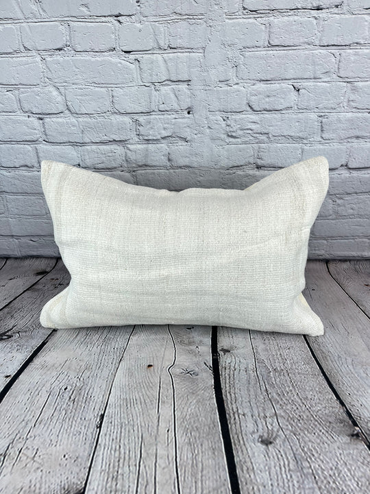 16 x 24 Hemp Pillow Turkish Cushion Natural White Pillow Cushion Cover #6096
