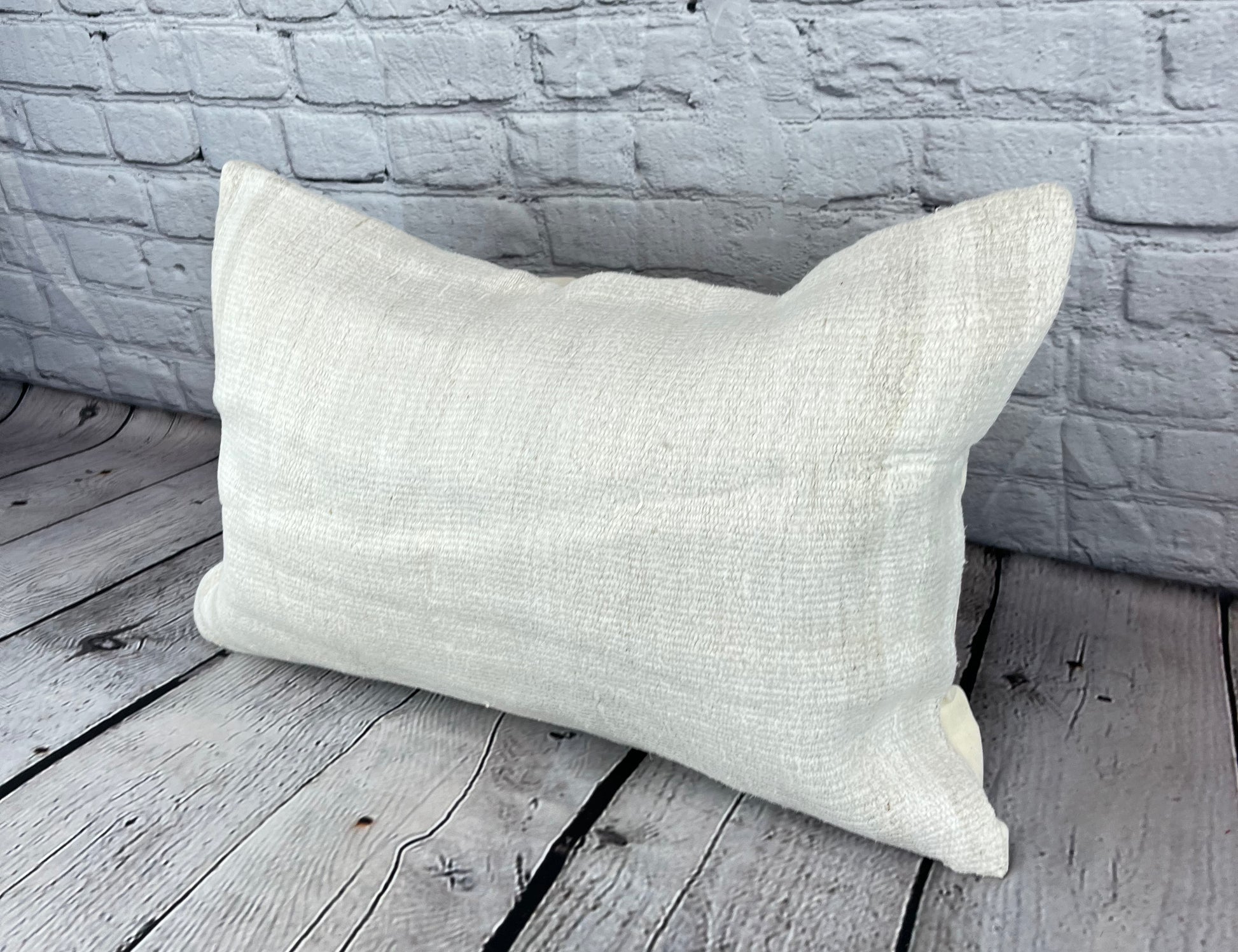 16 x 24 Hemp Pillow Turkish Cushion Natural White Pillow Cushion Cover #6096