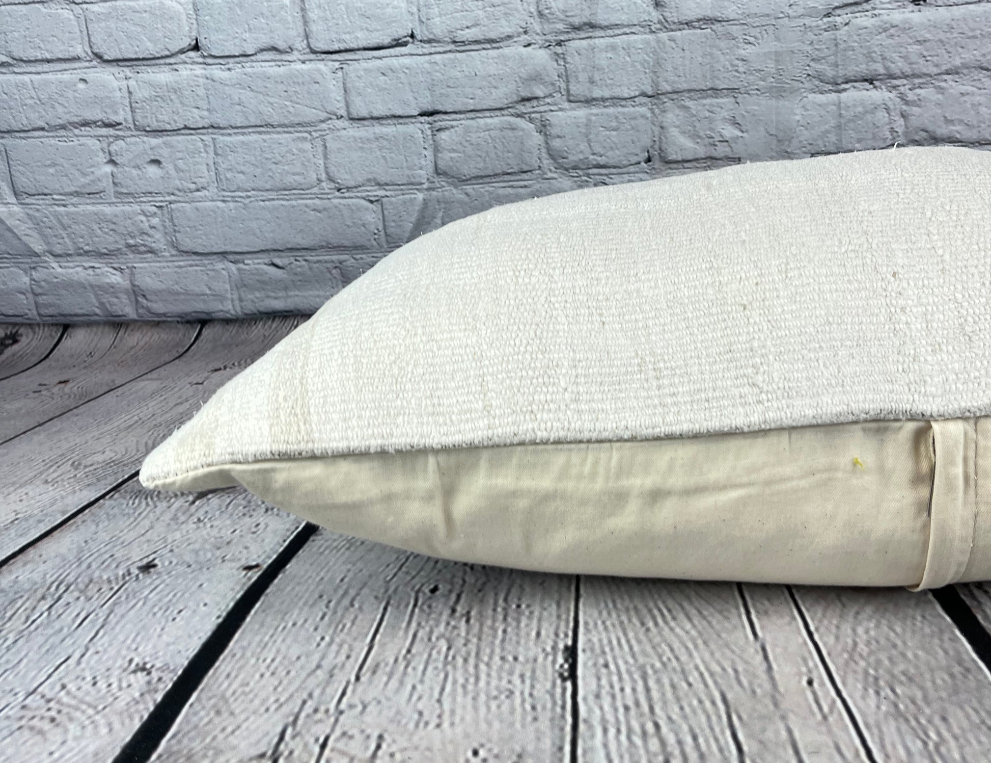 16 x 24 Hemp Pillow Turkish Cushion Natural White Pillow Cushion Cover #6096