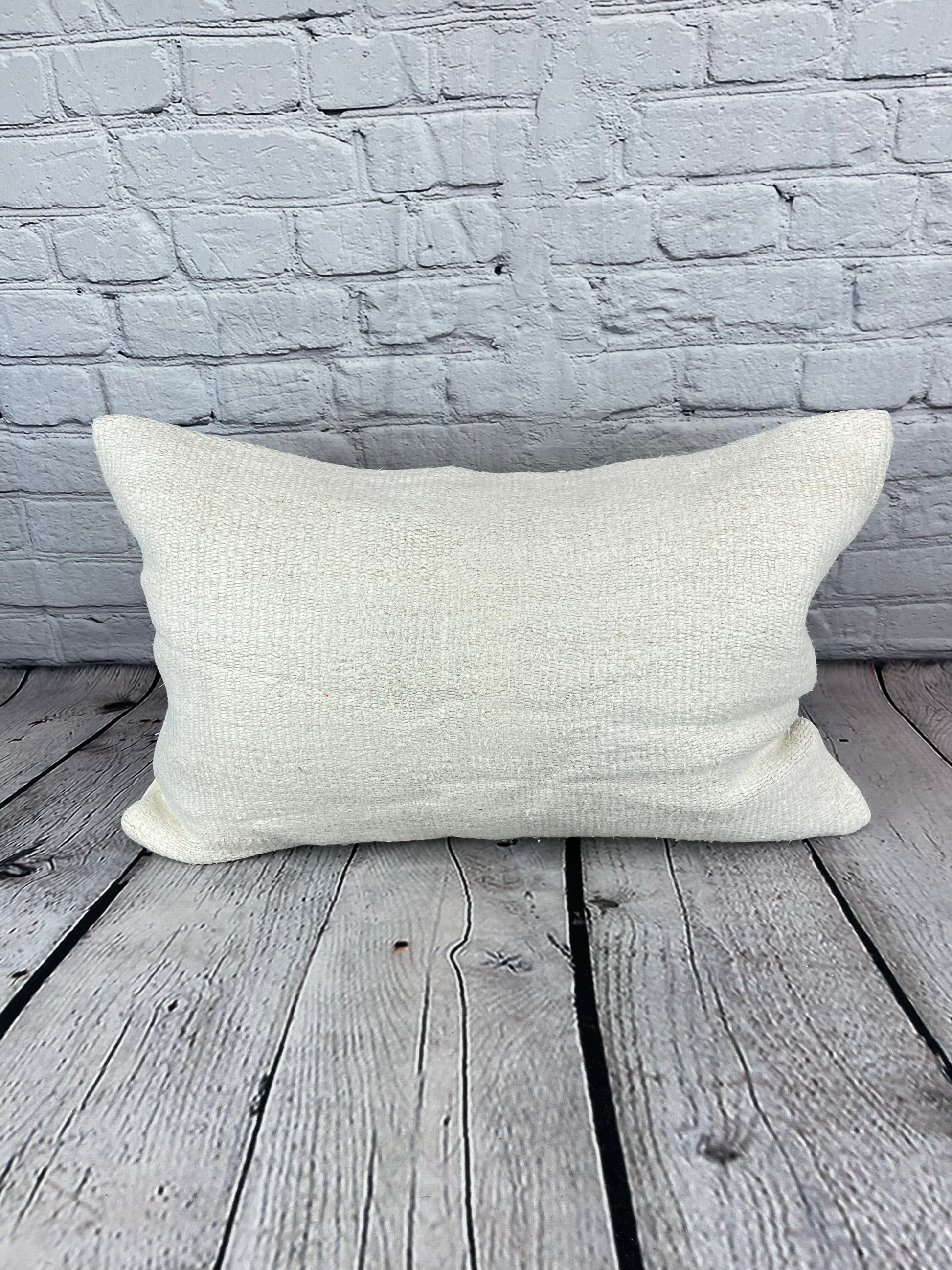 16 x 24 Hemp Pillow Turkish Cushion Natural White Pillow Cushion Cover #6094
