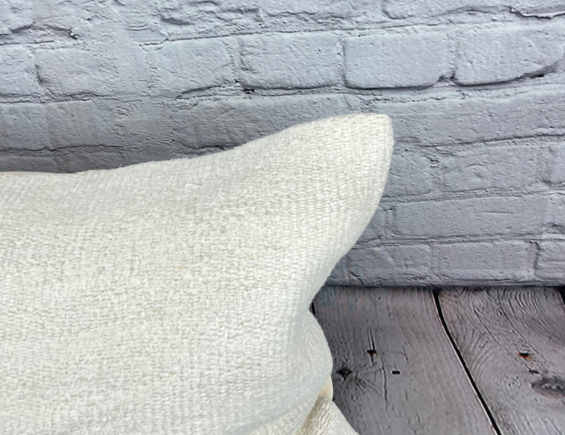 16 x 24 Hemp Pillow Turkish Cushion Natural White Pillow Cushion Cover #6094