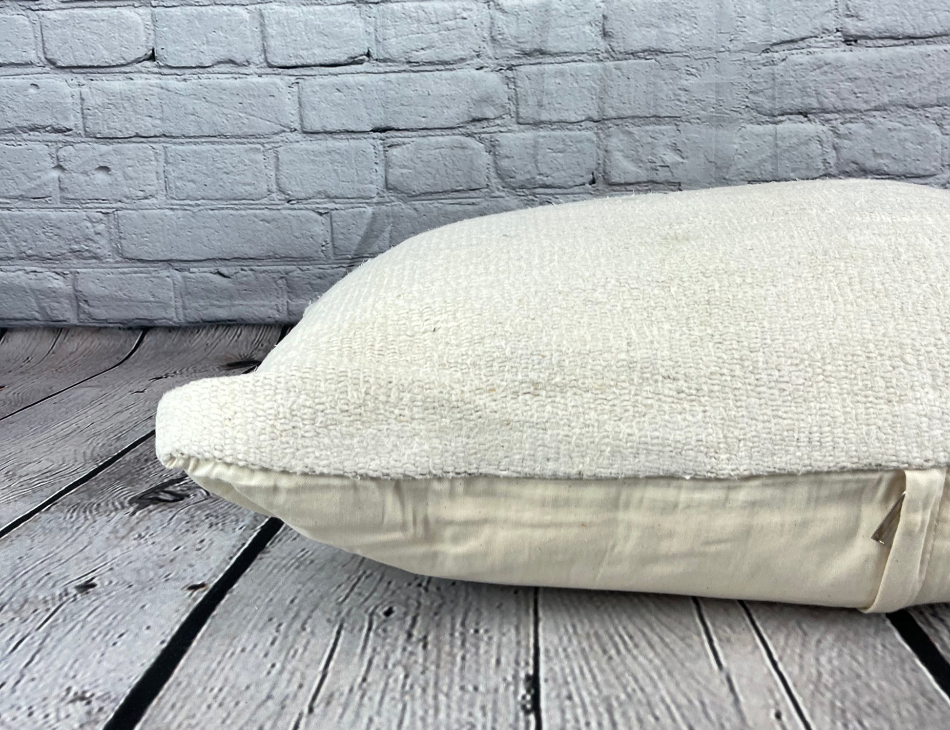 16 x 24 Hemp Pillow Turkish Cushion Natural White Pillow Cushion Cover #6094