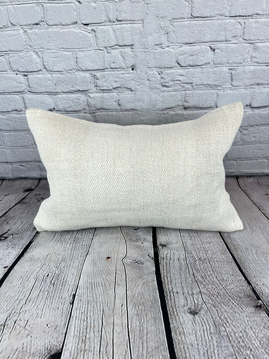 16 x 24 Hemp Pillow Turkish Cushion Natural White Pillow Cushion Cover #6093