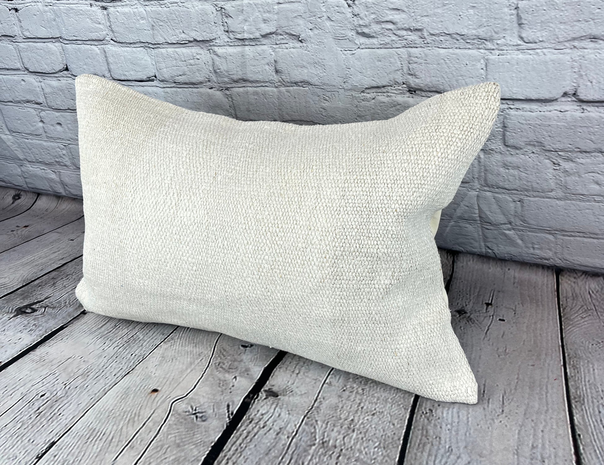 16 x 24 Hemp Pillow Turkish Cushion Natural White Pillow Cushion Cover #6093
