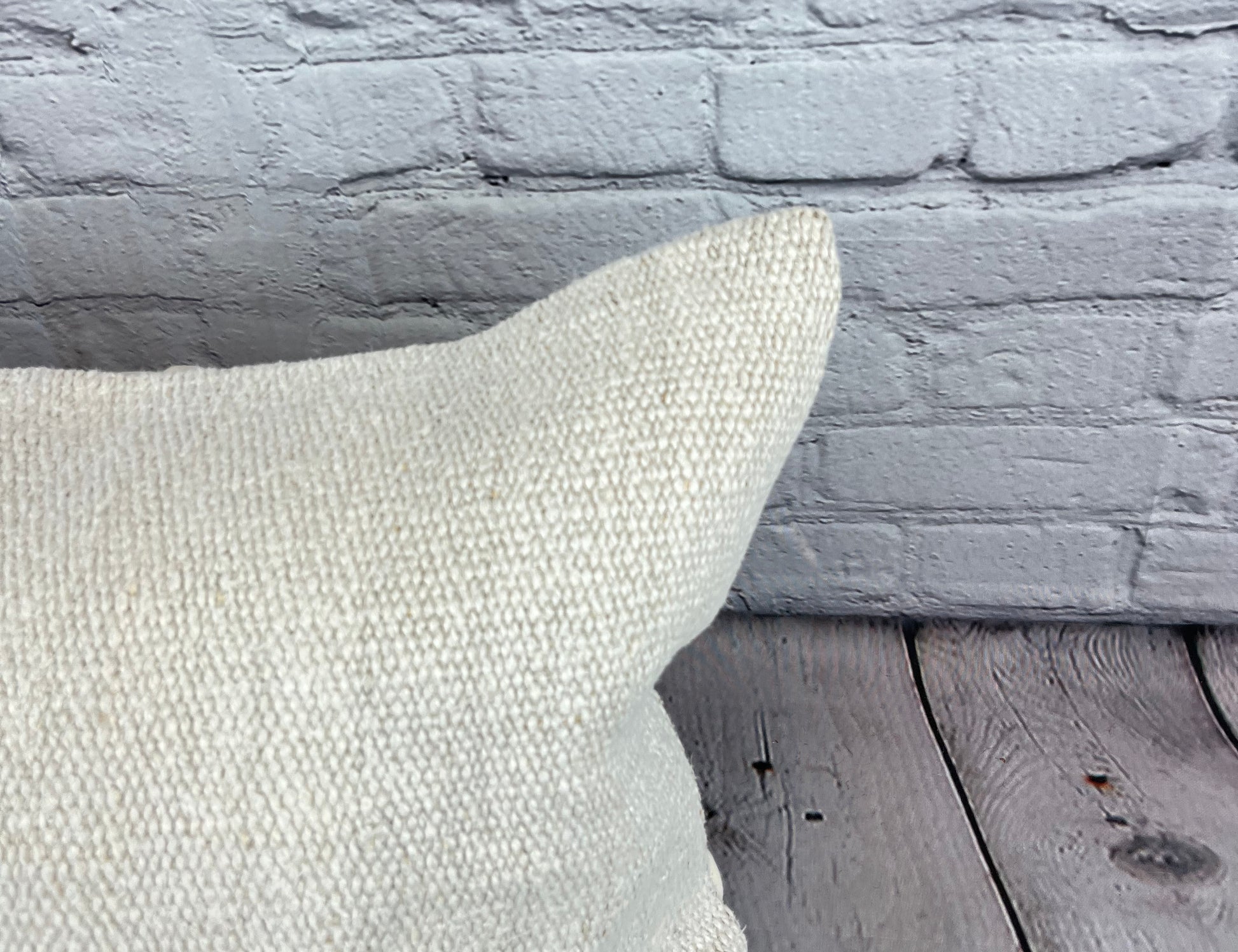 16 x 24 Hemp Pillow Turkish Cushion Natural White Pillow Cushion Cover #6093