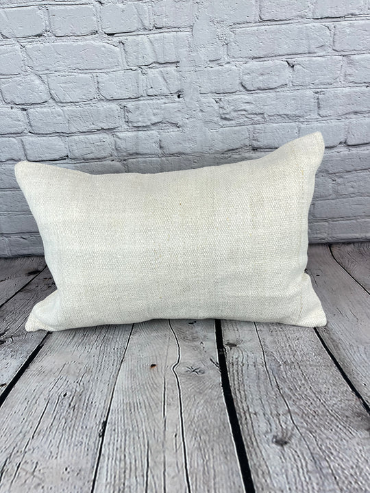16 x 24 Hemp Pillow Turkish Cushion Natural White Pillow Cushion Cover #6092