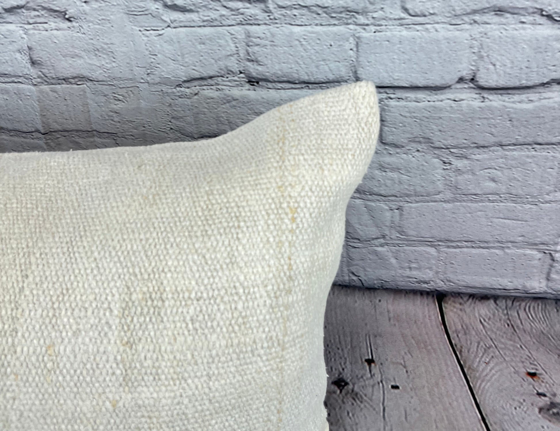 16 x 24 Hemp Pillow Turkish Cushion Natural White Pillow Cushion Cover #6092