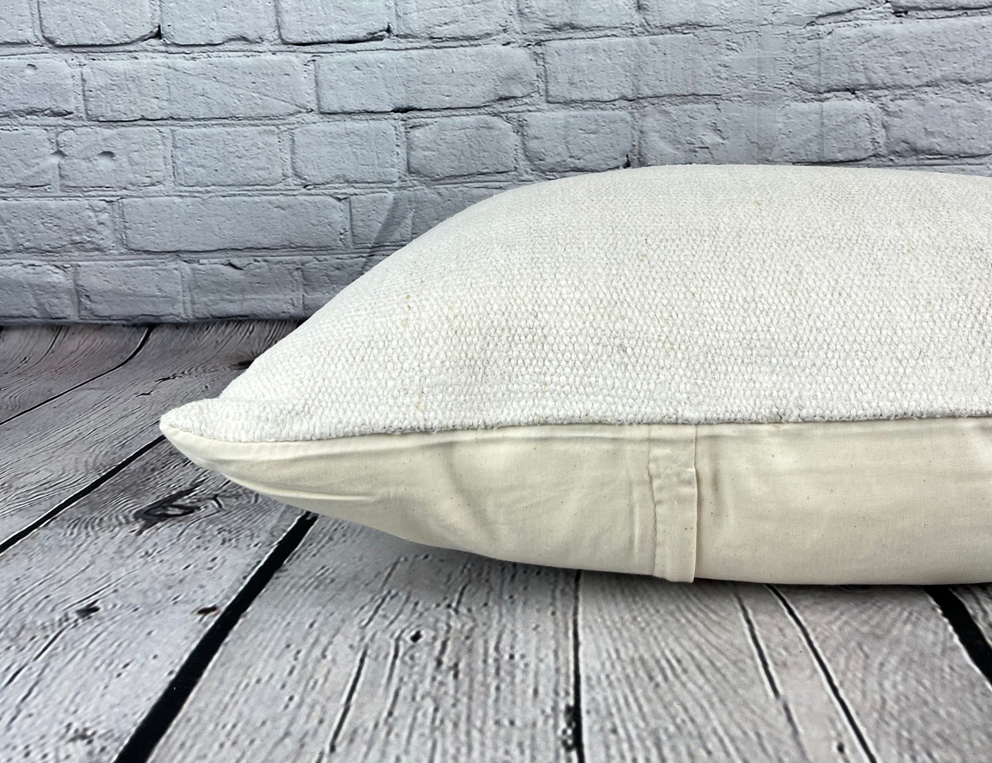 16 x 24 Hemp Pillow Turkish Cushion Natural White Pillow Cushion Cover #6092