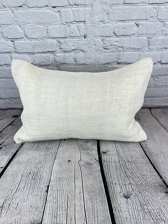 16 x 24 Hemp Pillow Turkish Cushion Natural White Pillow Cushion Cover #6091
