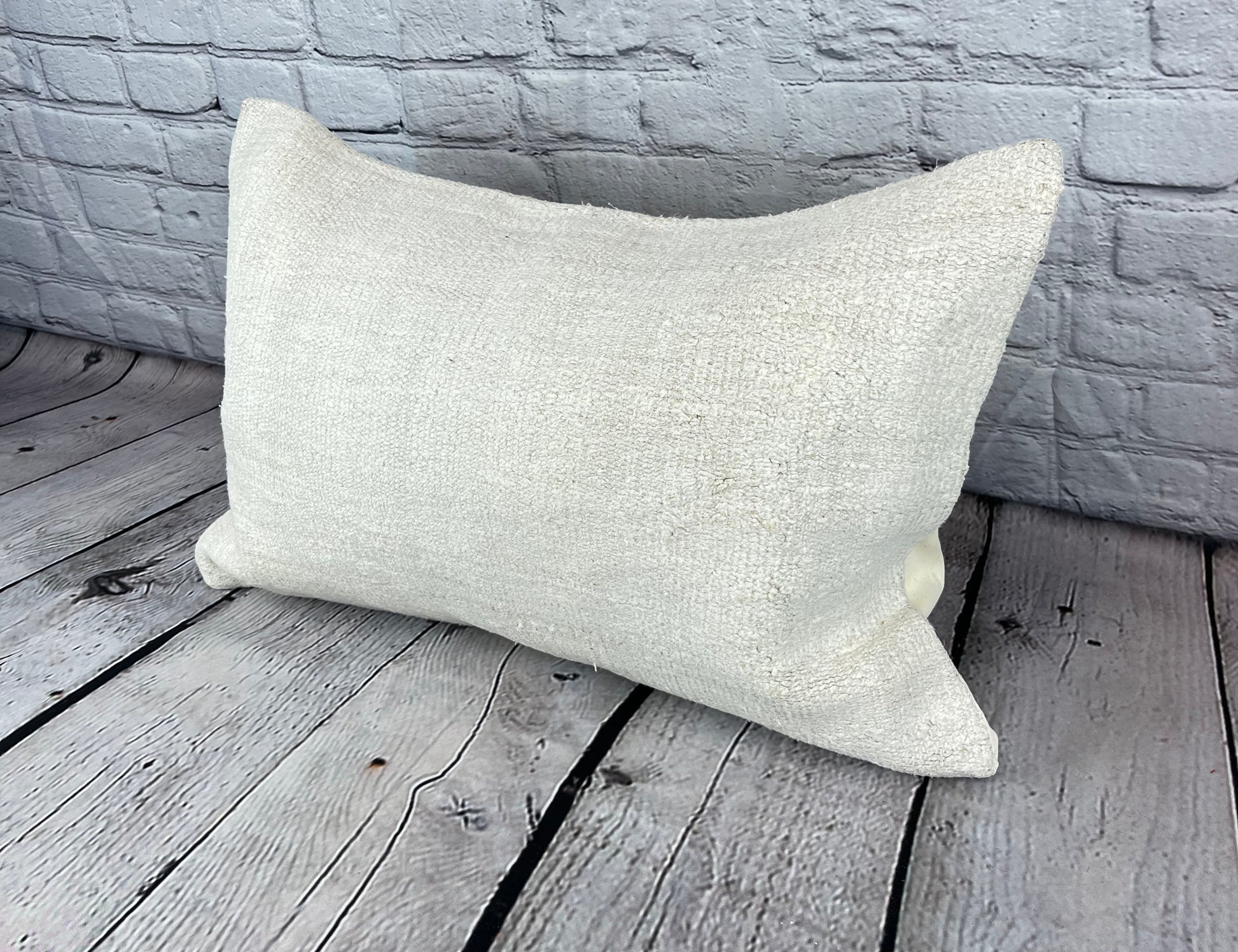 16 x 24 Hemp Pillow Turkish Cushion Natural White Pillow Cushion Cover #6091