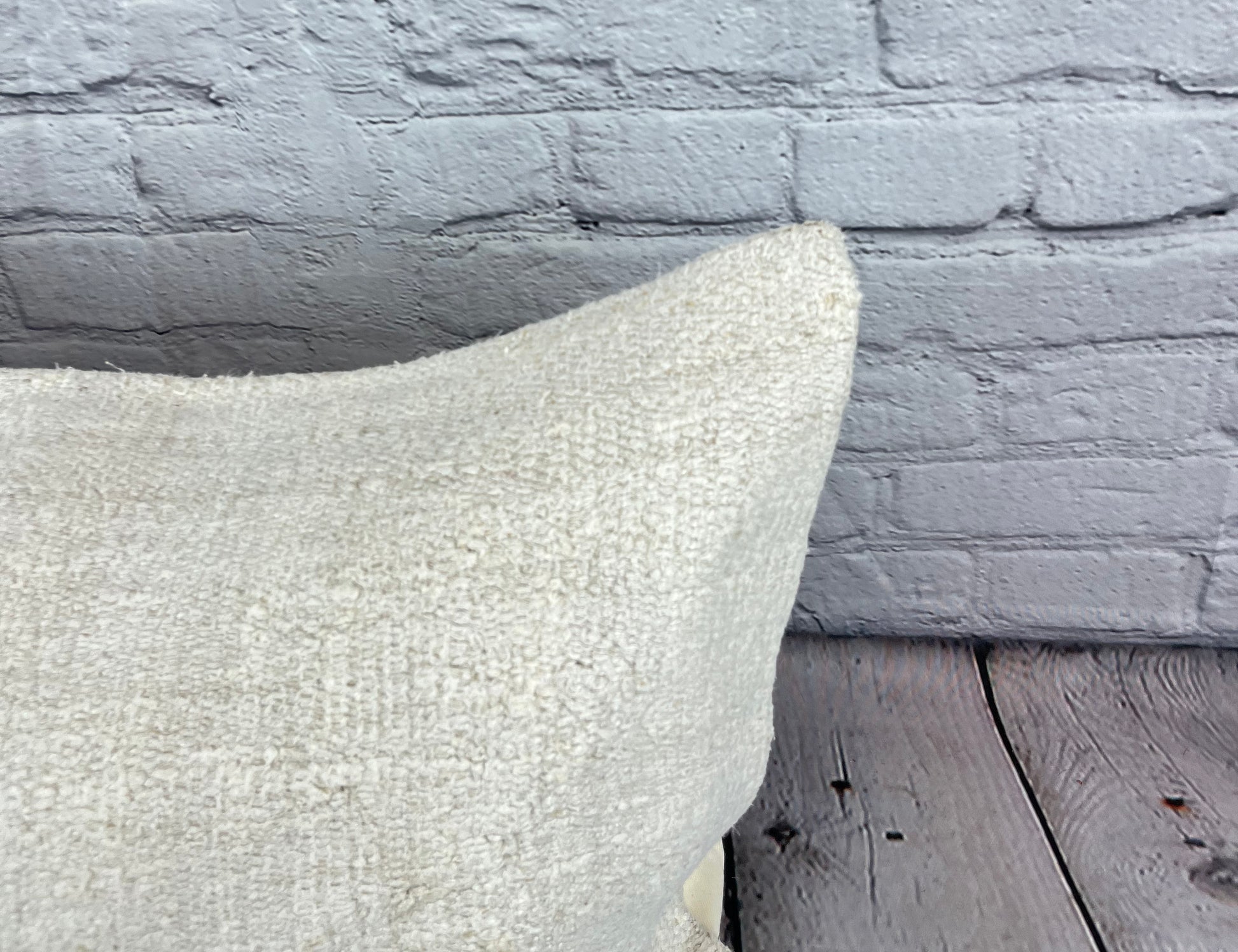16 x 24 Hemp Pillow Turkish Cushion Natural White Pillow Cushion Cover #6091