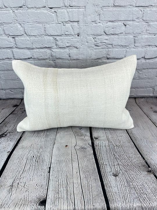 16 x 24 Hemp Pillow Turkish Cushion Natural White Pillow Cushion Cover #6089