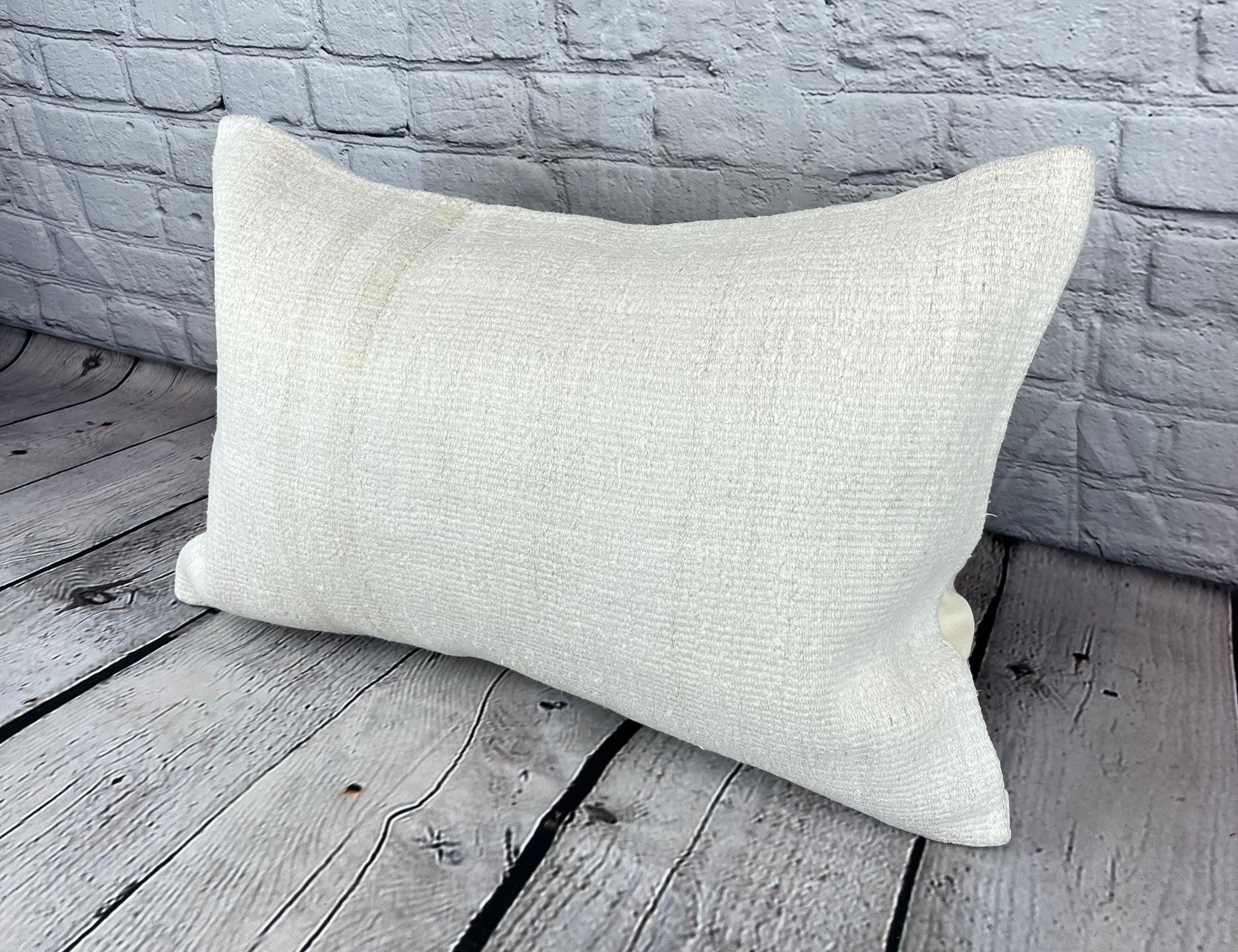 16 x 24 Hemp Pillow Turkish Cushion Natural White Pillow Cushion Cover #6089