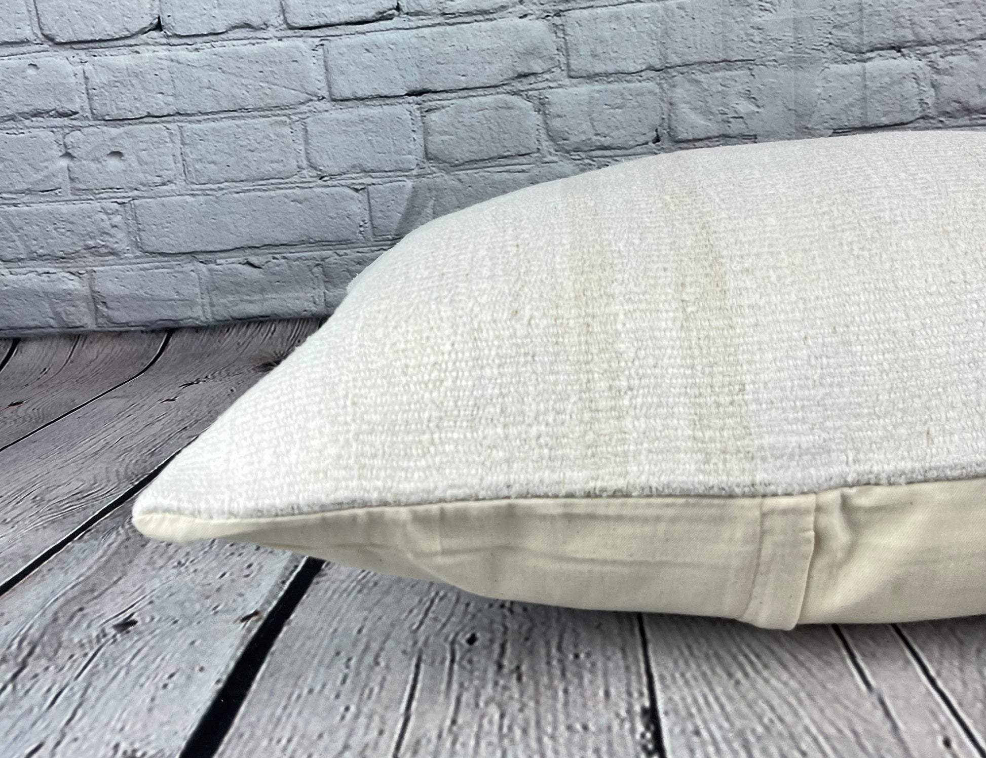 16 x 24 Hemp Pillow Turkish Cushion Natural White Pillow Cushion Cover #6089