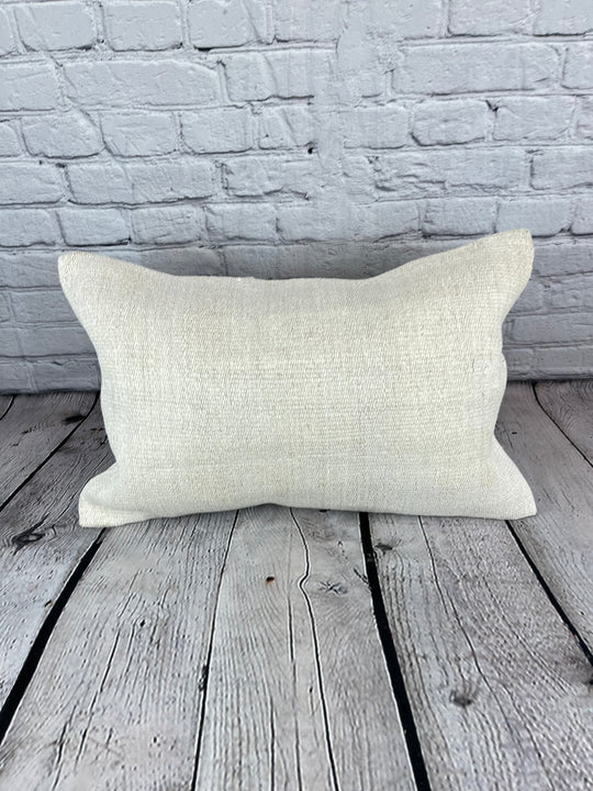 16 x 24 Hemp Pillow Turkish Cushion Natural White Pillow Cushion Cover #6085
