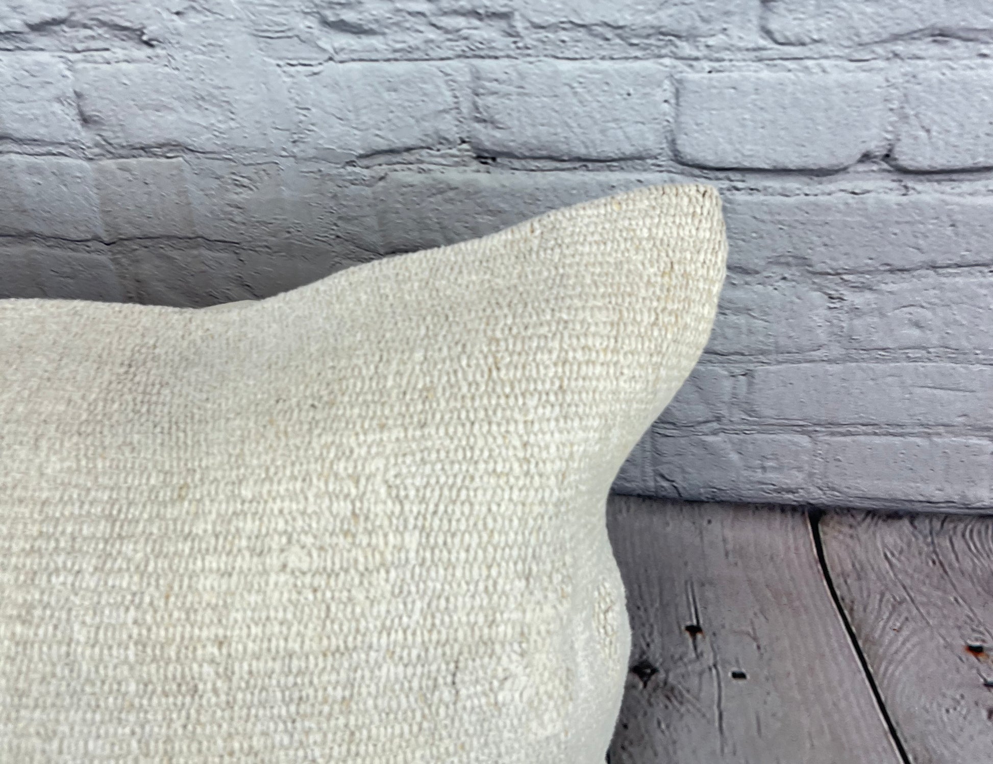 16 x 24 Hemp Pillow Turkish Cushion Natural White Pillow Cushion Cover #6085