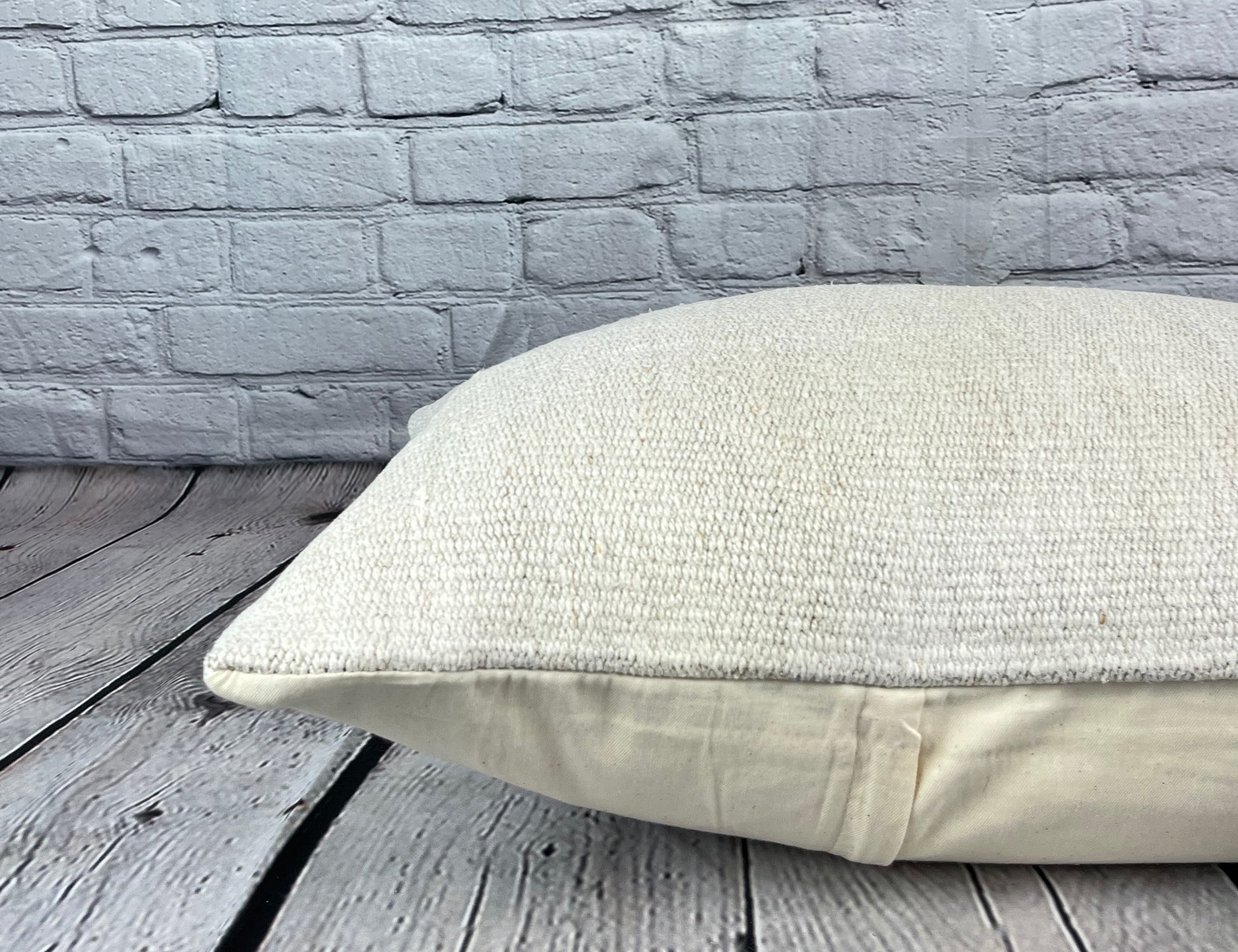 16 x 24 Hemp Pillow Turkish Cushion Natural White Pillow Cushion Cover #6085