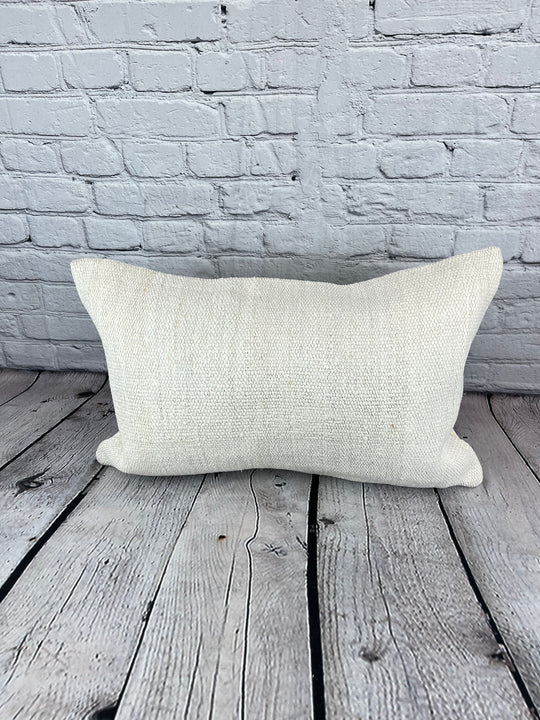 16 x 24 Hemp Pillow Turkish Cushion Natural White Pillow Cushion Cover #6083