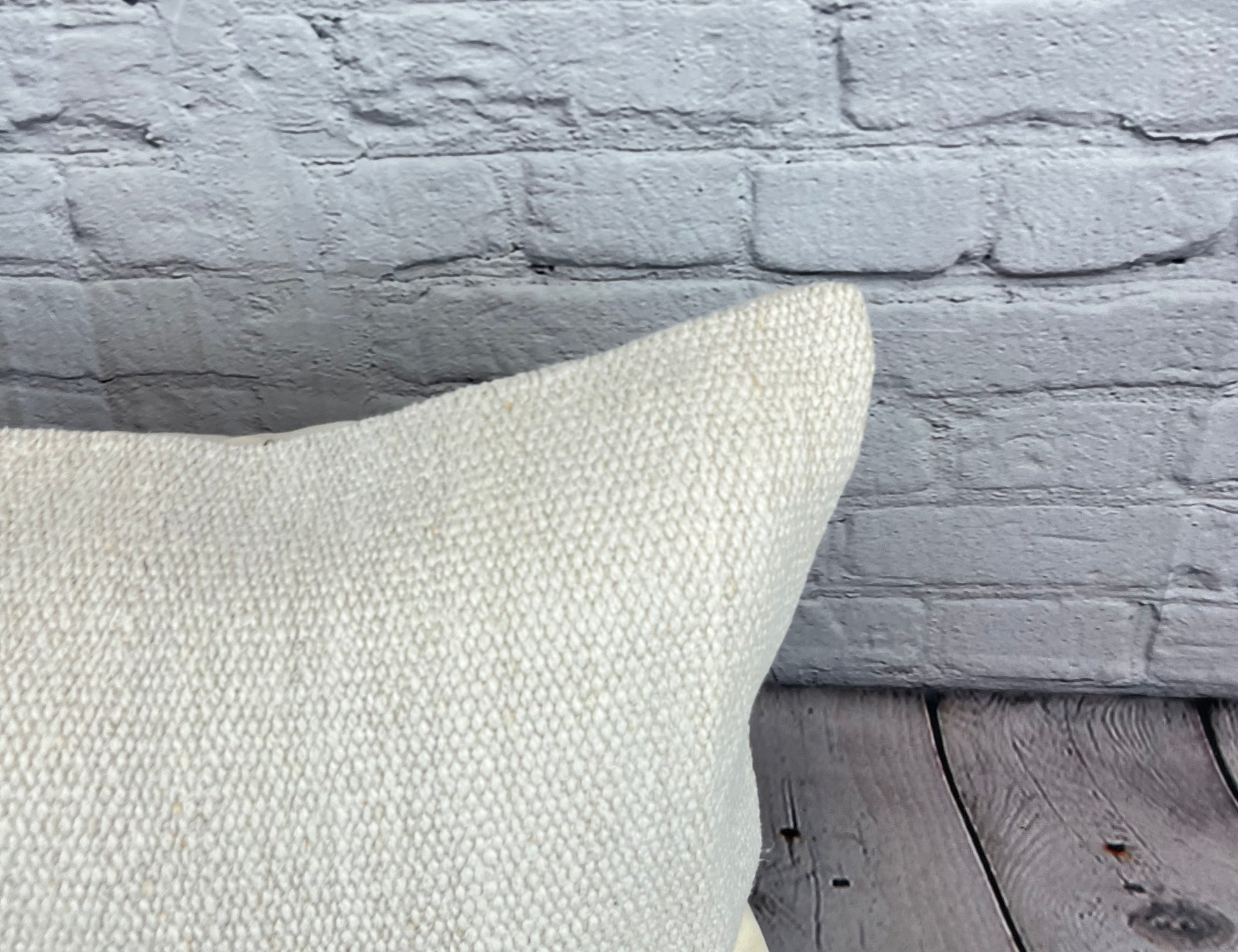 16 x 24 Hemp Pillow Turkish Cushion Natural White Pillow Cushion Cover #6083