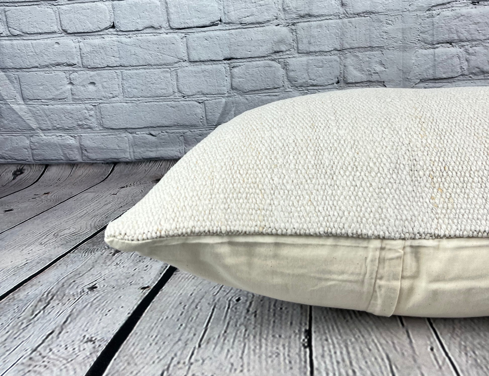 16 x 24 Hemp Pillow Turkish Cushion Natural White Pillow Cushion Cover #6083