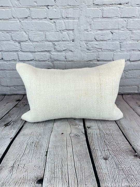 16 x 24 Hemp Pillow Turkish Cushion Natural White Pillow Cushion Cover #6087
