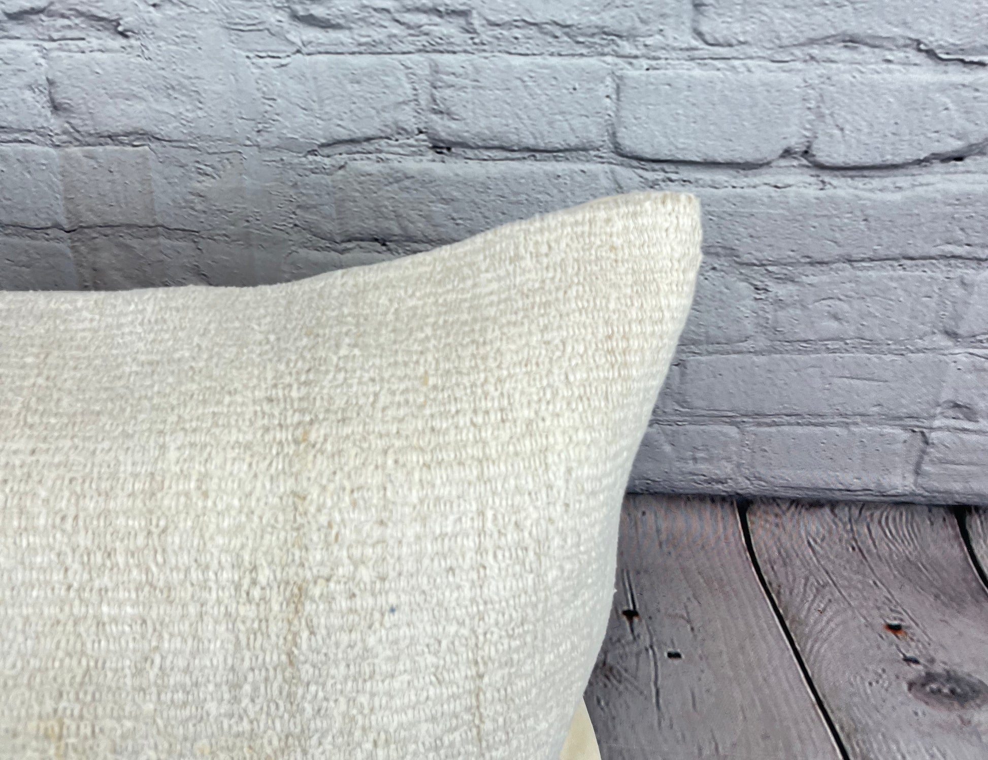 16 x 24 Hemp Pillow Turkish Cushion Natural White Pillow Cushion Cover #6087