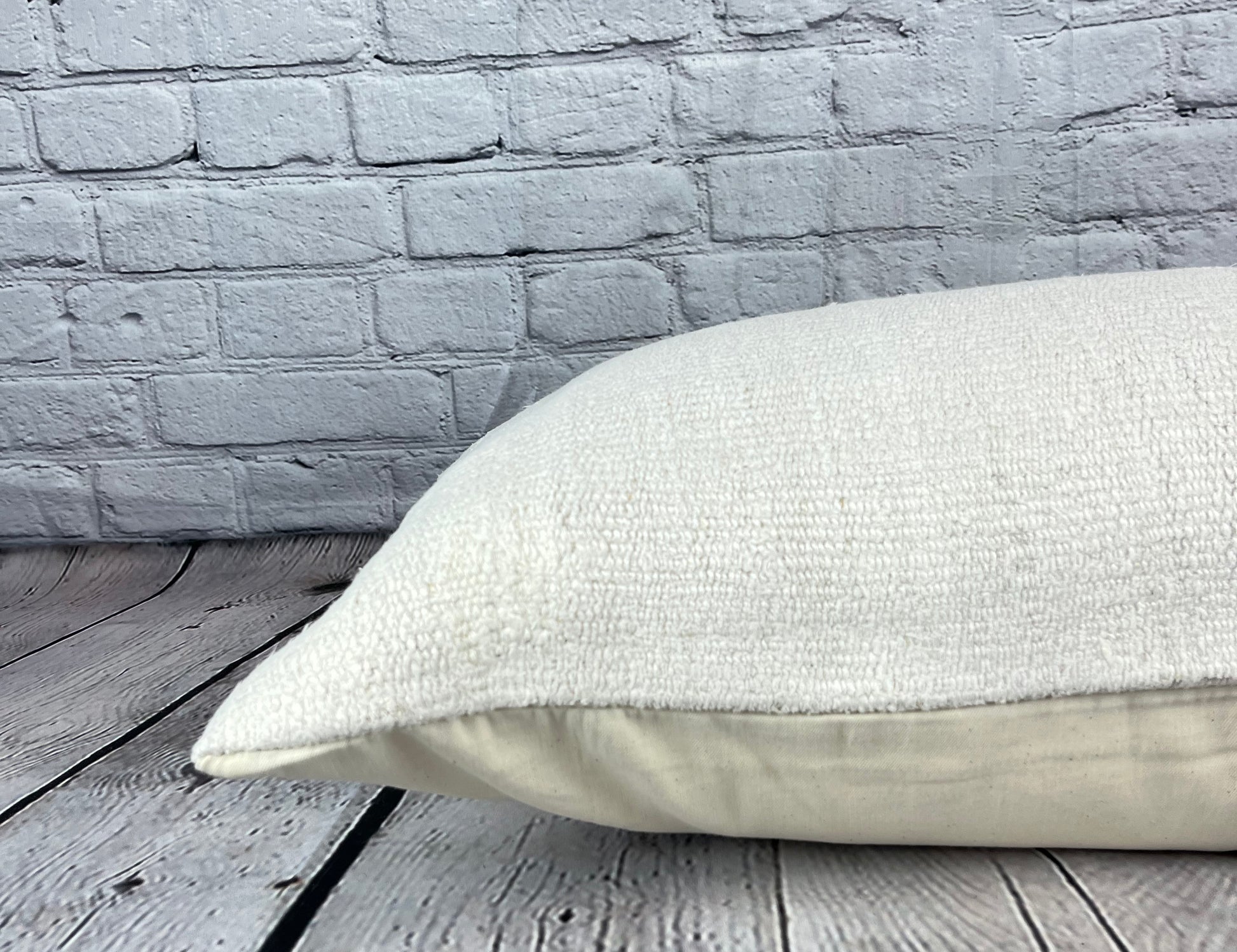 16 x 24 Hemp Pillow Turkish Cushion Natural White Pillow Cushion Cover #6081