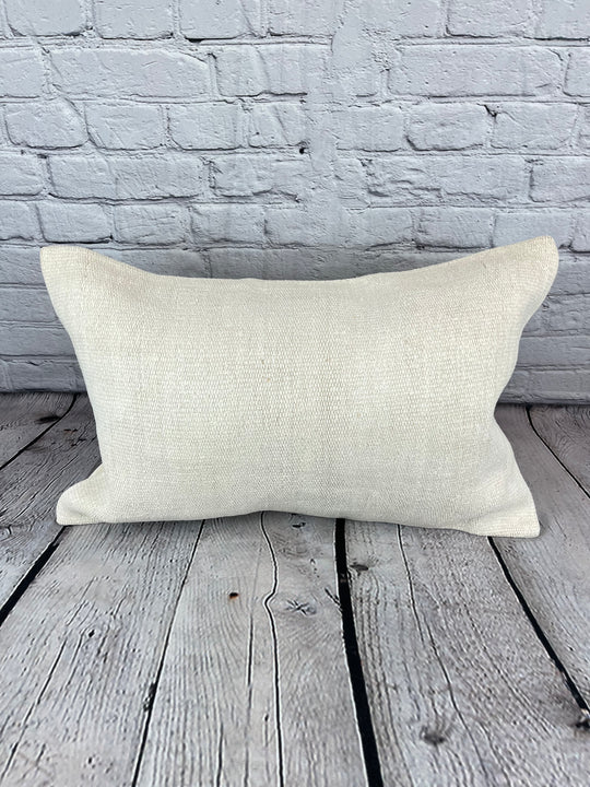 16 x 24 Hemp Pillow Turkish Cushion Natural White Pillow Cushion Cover #6079