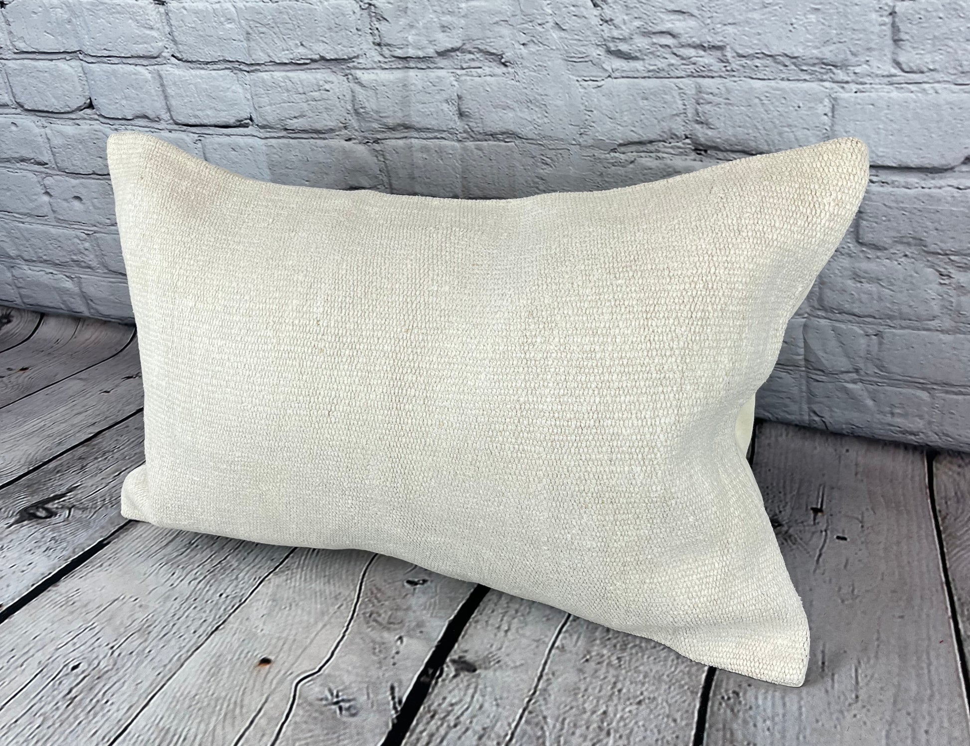 16 x 24 Hemp Pillow Turkish Cushion Natural White Pillow Cushion Cover #6079