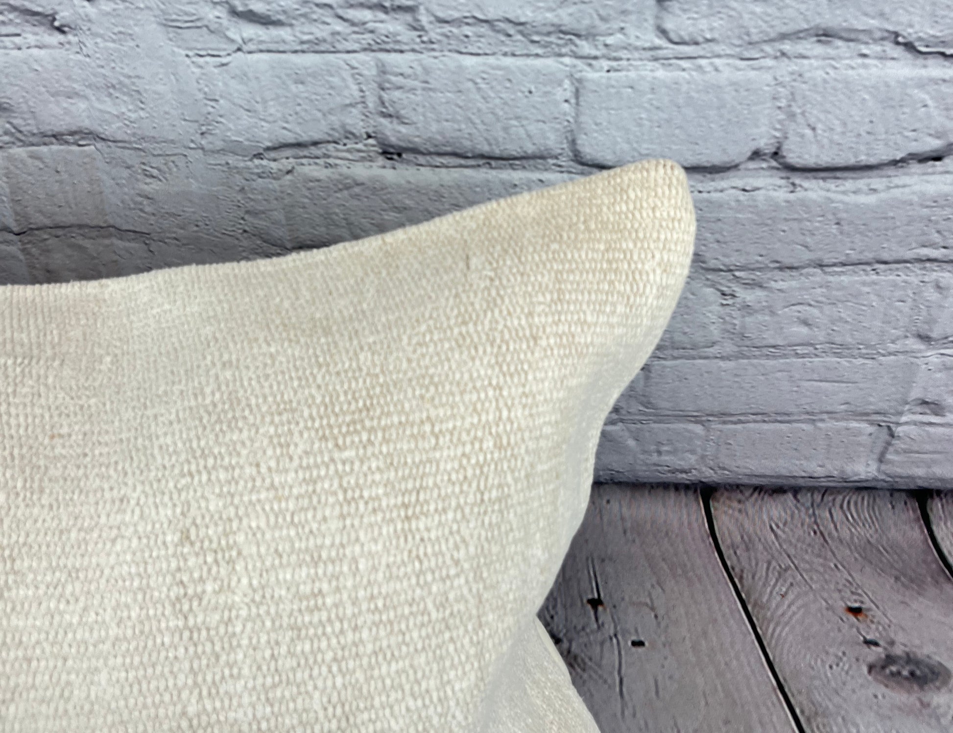 16 x 24 Hemp Pillow Turkish Cushion Natural White Pillow Cushion Cover #6079