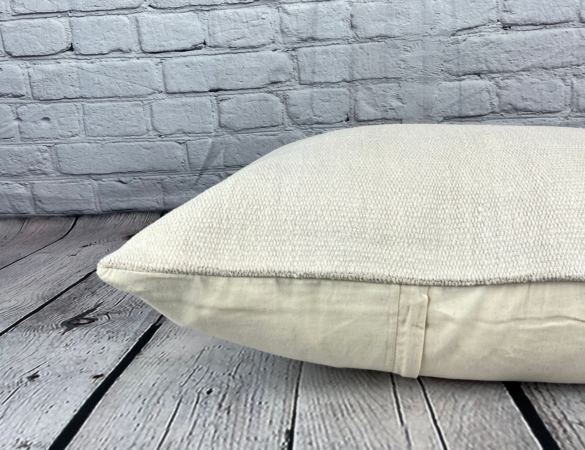 16 x 24 Hemp Pillow Turkish Cushion Natural White Pillow Cushion Cover #6079