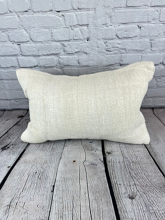 16 x 24 Hemp Pillow Turkish Cushion Natural White Pillow Cushion Cover #6101