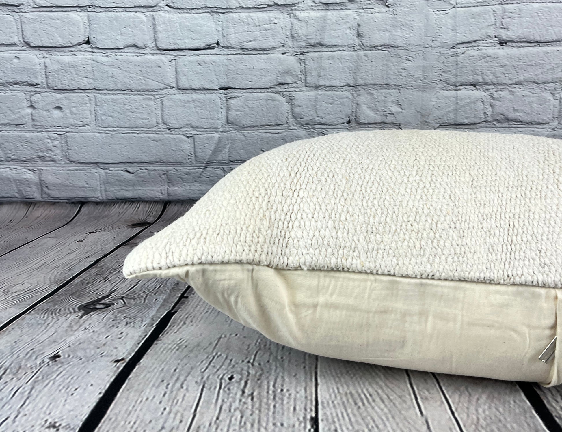 16 x 24 Hemp Pillow Turkish Cushion Natural White Pillow Cushion Cover #6101