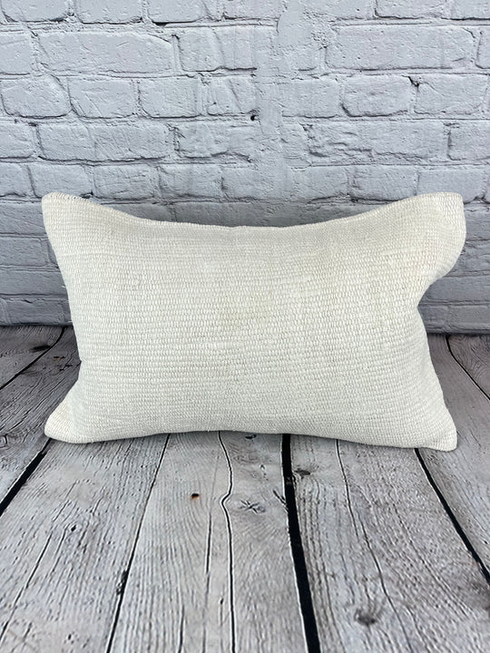 16 x 24 Hemp Pillow Turkish Cushion Natural White Pillow Cushion Cover #6100