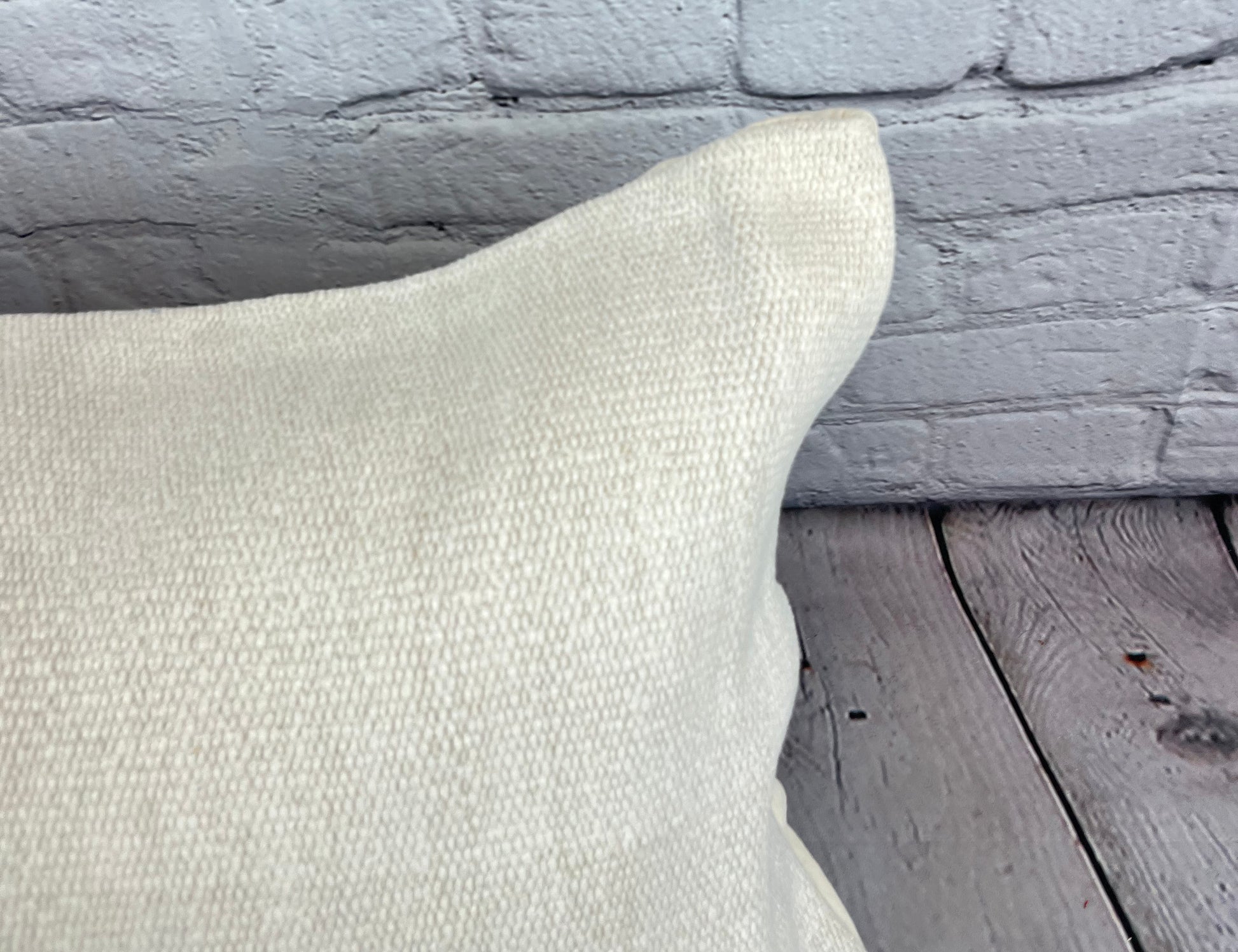 16 x 24 Hemp Pillow Turkish Cushion Natural White Pillow Cushion Cover #6090