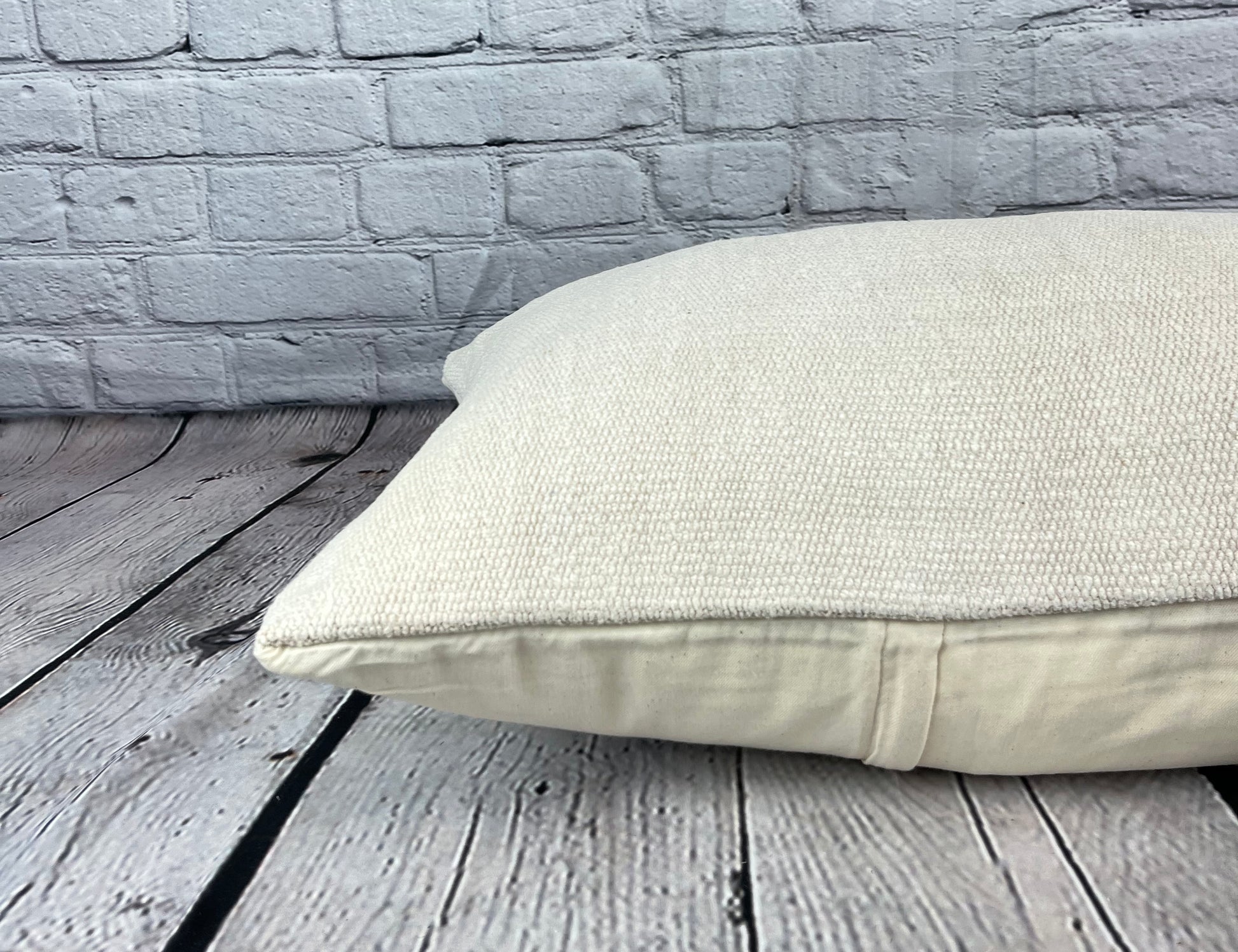 16 x 24 Hemp Pillow Turkish Cushion Natural White Pillow Cushion Cover #6090